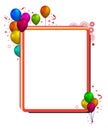 Balloon frame Royalty Free Stock Photo