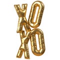 Balloon Gold Xoxo Word