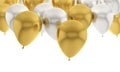 Balloon golden white birthday background party