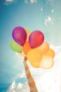 Balloon of happy birth day in summer Royalty Free Stock Photo