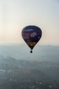 Balloon hovers over the city