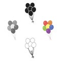 Balloon icon cartoon. Single gay icon from the big minority, homosexual cartoon vector illustration.