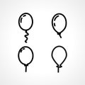 balloon icon . Editable outline balloon icon from baby. Trendy balloon icon