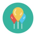 Balloon vector color flat icon