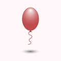 Balloon isolated icon. Colorful balloon. Red balloon.