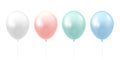 Balloon isolated on white background. Holiday element design realistic baloon.Vector illustration EPS 10