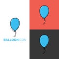 Balloon kawaii icon logo For Baby and Children cute cartoon hand drawn doodle icon sticker Royalty Free Stock Photo