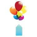 Balloon label tags colorful Royalty Free Stock Photo