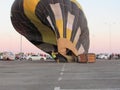 balloon launch. strong wind prevents it from starting