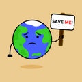 Illustration vector graphic of save the earth good for go green campaign
