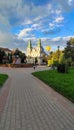 Balloon over the church in Ternopil