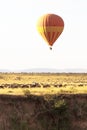 In a balloon over the great herds of Africa. Kenya