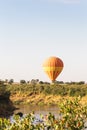 In a balloon over the great savanna of Africa. Kenya Royalty Free Stock Photo