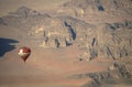 Balloon over Wadi Rum Jordan Royalty Free Stock Photo