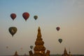 Balloon on the pagoda of Myanma