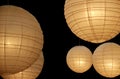 Balloon paper lamps horizontal