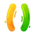 Balloon Parentheses or Round Brackets as Punctuation Mark Vector Illustration