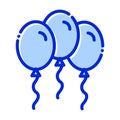 Balloon, party, celebration, festivity fully editable vector icons