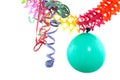 Balloon with party streamers