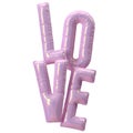 Balloon Pink 3D Love