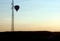 Balloon and power lines Royalty Free Stock Photo