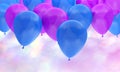 Balloon purple blue birthday background party