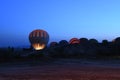 Balloon rise in cappadocia twilight flame