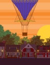 Balloon Rises Over House