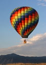 Balloon Rising in the Rockies