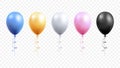 Balloons set object vector illustration