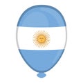 A balloon shaped flag of Argentina