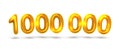 Balloon Shaped Number One Million Banner Vector