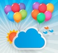 Balloon sky background Royalty Free Stock Photo