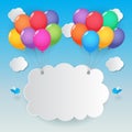 Balloon sky background Royalty Free Stock Photo