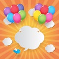 Balloon sky background Royalty Free Stock Photo