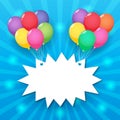 Balloon sky background Royalty Free Stock Photo