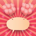 Balloon starburst background Royalty Free Stock Photo