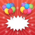 Balloon starburst background Royalty Free Stock Photo