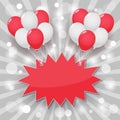 Balloon starburst background Royalty Free Stock Photo