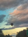 Balloon sunset above American