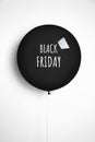 Balloon with text BLACK FRIDAY on background Royalty Free Stock Photo