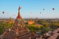 Balloon travel in Bagan, Myanmar Royalty Free Stock Photo