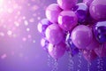 Balloon tribute Purple balloons ascend for epilepsy awareness on gradient