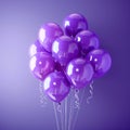 Balloon tribute Purple balloons ascend for epilepsy awareness on gradient