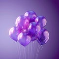 Balloon tribute Purple balloons ascend for epilepsy awareness on gradient