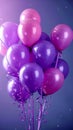 Balloon tribute Purple balloons ascend for epilepsy awareness on gradient