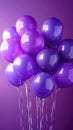 Balloon tribute Purple balloons ascend for epilepsy awareness on gradient