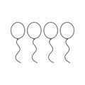 Balloon vector icon isolated on white background. Royalty Free Stock Photo
