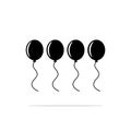 Balloon vector icon isolated on white background. Royalty Free Stock Photo