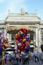 Balloon vendor in front of the Hofburgtheater Royalty Free Stock Photo